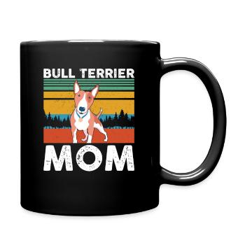 Bull Terrier Mom Gift Dog Mum - Full Colour Mug - black - Right
