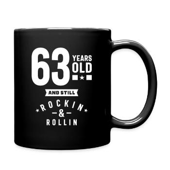 63 Jahre altes Geschenk | 63. Geburtstagsgeschenkideen - Tasse einfarbig - Schwarz - Rechts