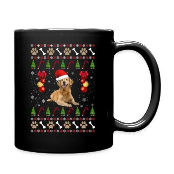 Idée cadeau de chandail de chien de Noël laid - Mug uni - noir - Droite