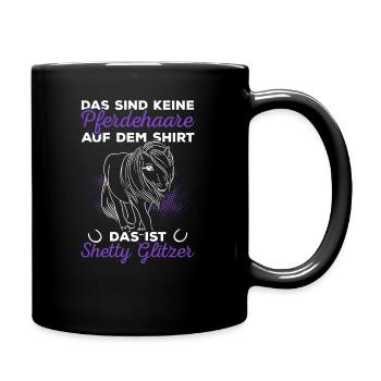 Shettypony Shetty Shetlandpony - Tasse einfarbig - Schwarz - Rechts