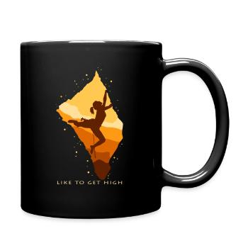 Bouldern - Tasse einfarbig - Schwarz - Rechts