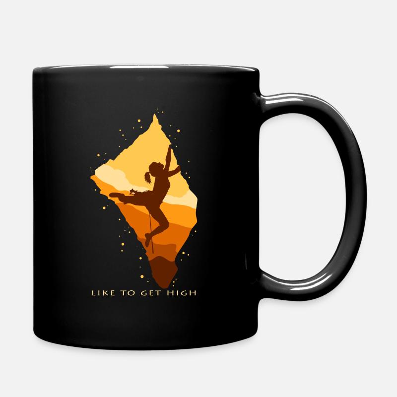 Bouldern - Tasse einfarbig - Schwarz