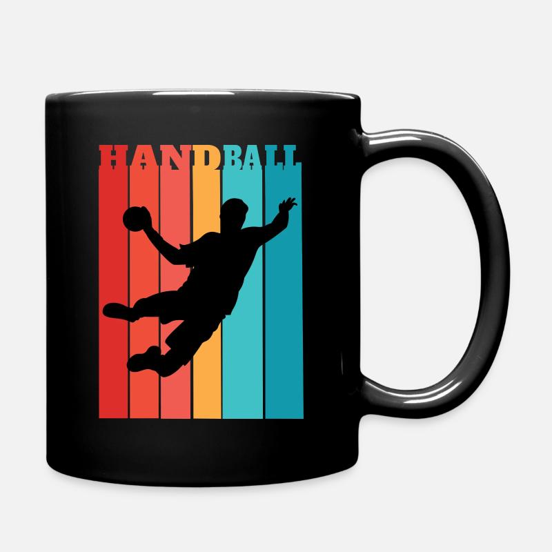 Handball-Spieler Retro Vintage - Tasse einfarbig - Schwarz