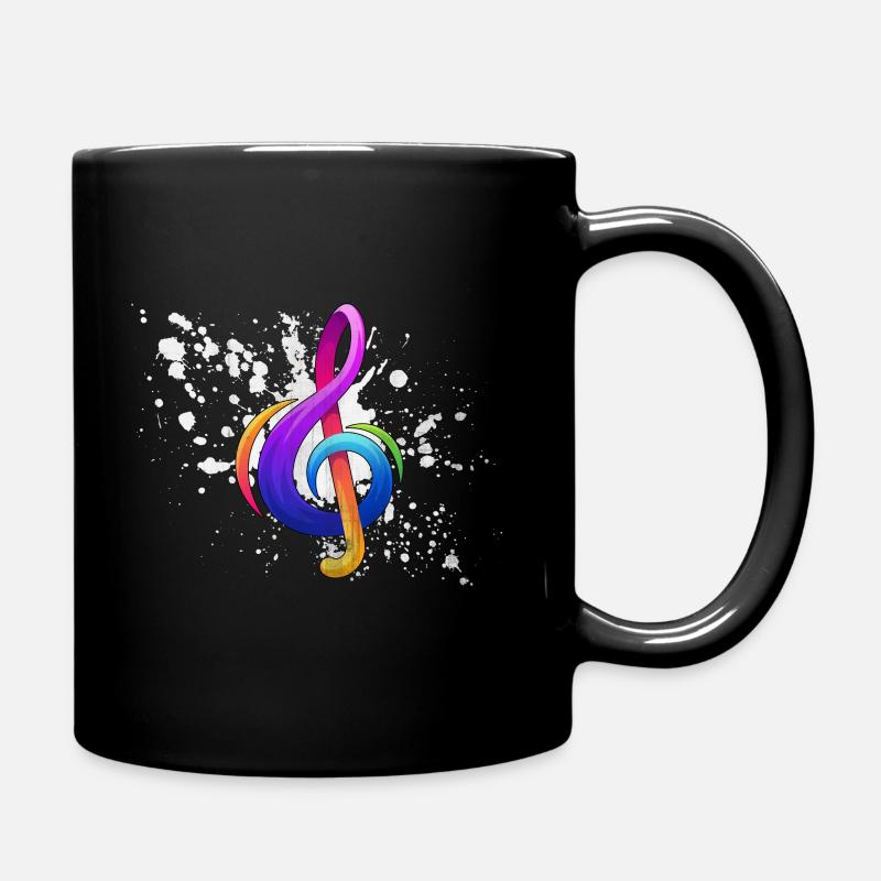 musikalische Note - Tasse einfarbig - Schwarz