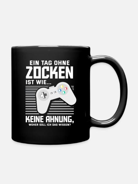 Lustige Gamer Gamerin Gaming Zocker Geschenkideen - Tasse einfarbig - Schwarz