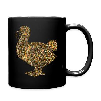 Dodo Vogel geometrische Hemden - Tasse einfarbig - Schwarz - Rechts
