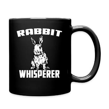 Rabbit Whisperer - Full Colour Mug - black - Right