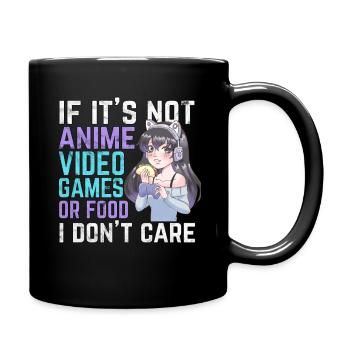 Si ce n'est pas des jeux vidéo d'anime ou de la nourriture, je m'en fiche - Mug uni - noir - Droite