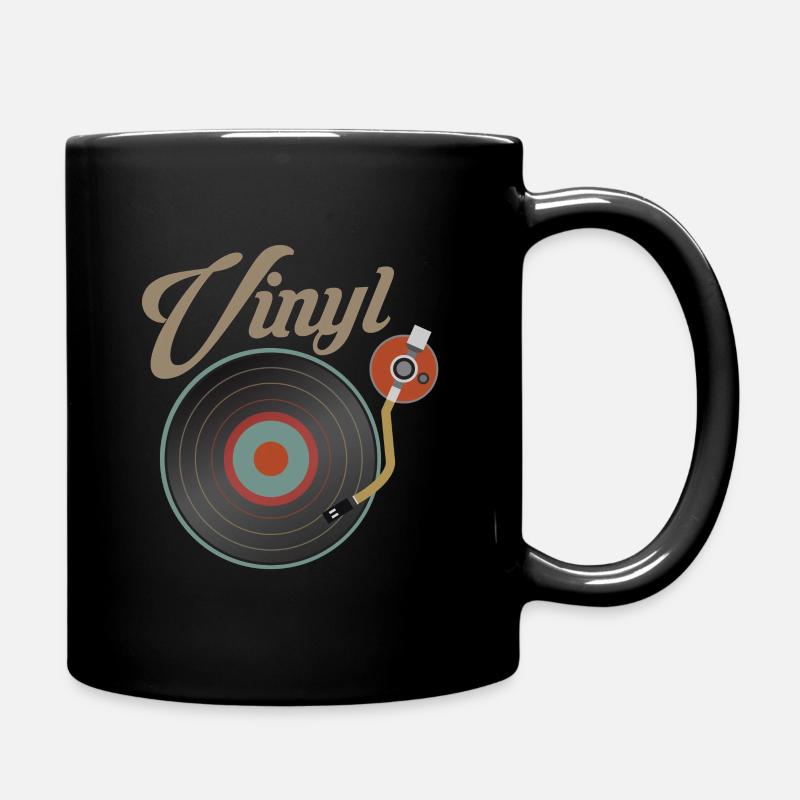 Disque vinyle platine disque vinyle DJ - Mug uni - noir