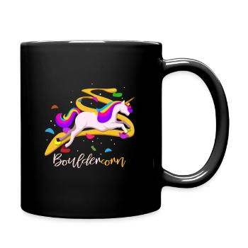 Licorne de bloc - Mug uni - noir - Droite