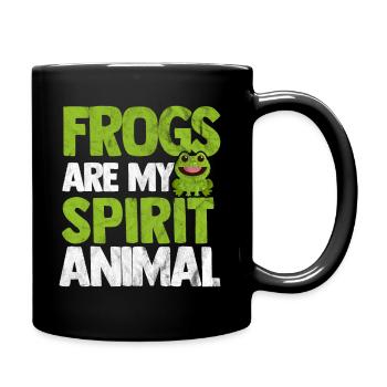 Frosch - Tasse einfarbig - Schwarz - Rechts