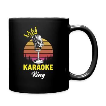 Karaoke King Singing Musique du chanteur de karaoké - Mug uni - noir - Droite