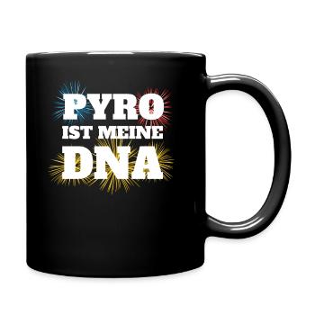 Pyrofreak Pyro ist meine DNA Pyro Fan Feuerwerker - Tasse einfarbig - Schwarz - Rechts