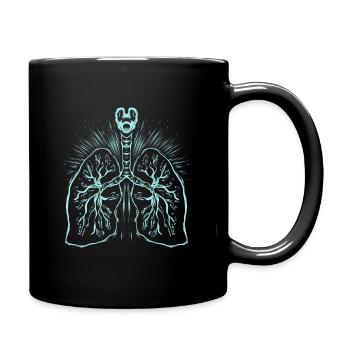 Lung Anatomy - Medicine - Full Colour Mug - black - Right