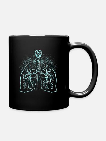 Lung Anatomy - Medicine - Tasse einfarbig - Schwarz