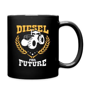 Diesel Trecker - Tasse einfarbig - Schwarz - Rechts