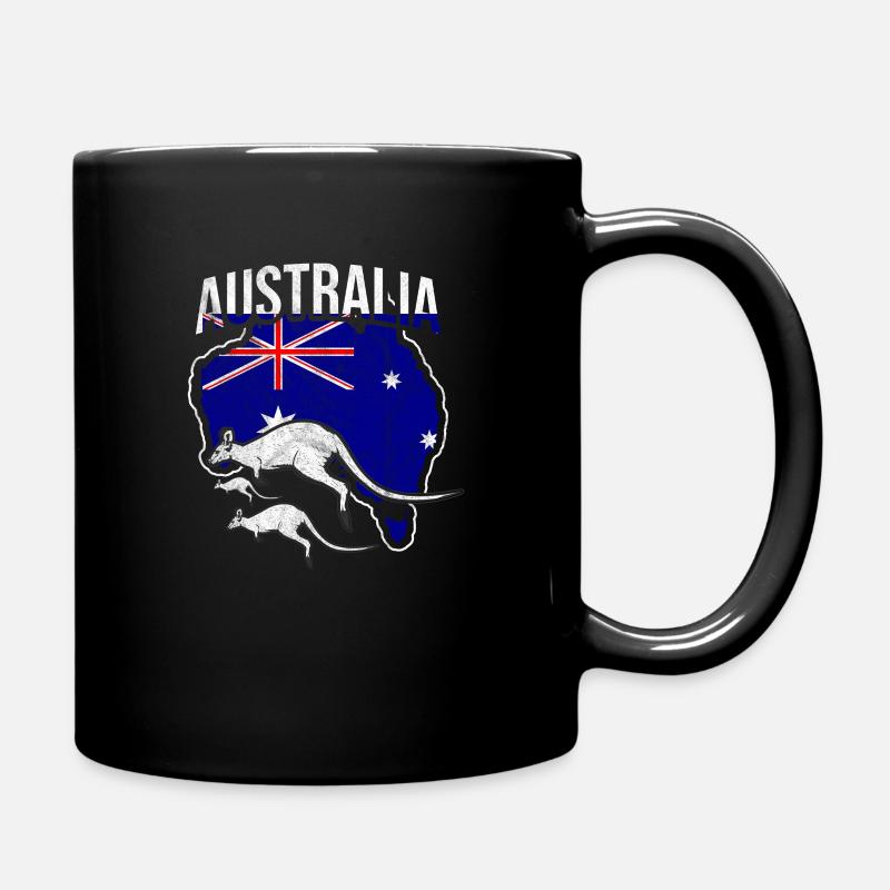 Australien Känguru - Tasse einfarbig - Schwarz