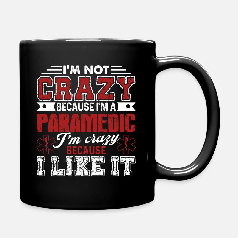 Paramedic Crazy Paramedic - Full Colour Mug - black