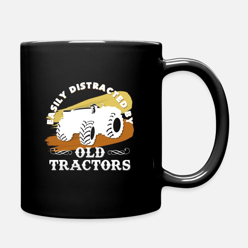 Tracteurs vintage - Mug uni - noir