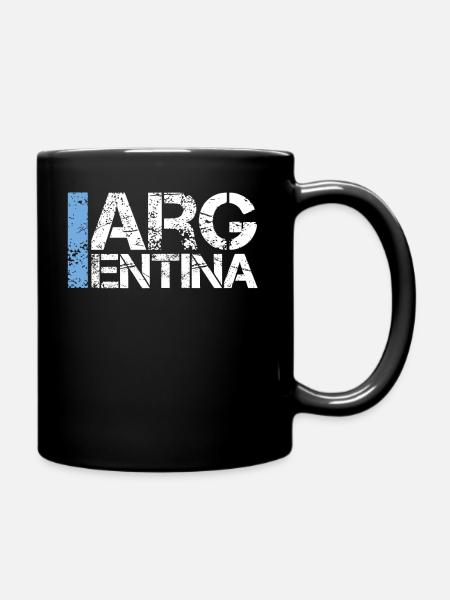 Argentinien - Tasse einfarbig - Schwarz