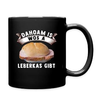 Leberkas - Tasse einfarbig - Schwarz - Rechts