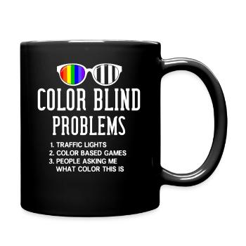 Color blindness glasses color blindness - Full Colour Mug - black - Right