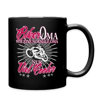 Grand-mère motard - Mug uni - noir - Droite
