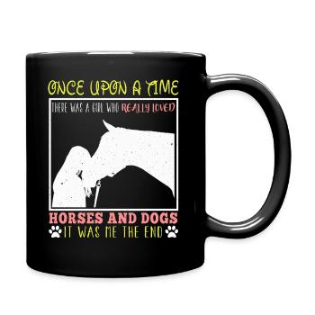 Equine Horse Riding Pony Equestrian Equestrian Gift - Full Colour Mug - black - Right