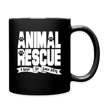 Protection des animaux Défenseur des animaux Chiens Chiens Chats - Mug uni - noir - Droite