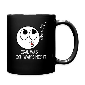 Meme Sprüche Musik Gesicht Notenschlüssel Geschenk - Tasse einfarbig - Schwarz - Rechts