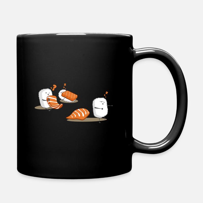 Lachs Sushi - Tasse einfarbig - Schwarz