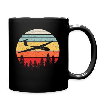 Pilote de planeur vintage - Mug uni - noir - Droite