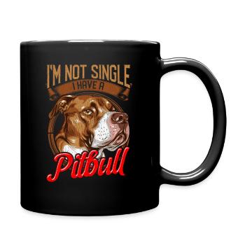 Pitbull chien relation chiot parent amour pour les animaux - Mug uni - noir - Droite