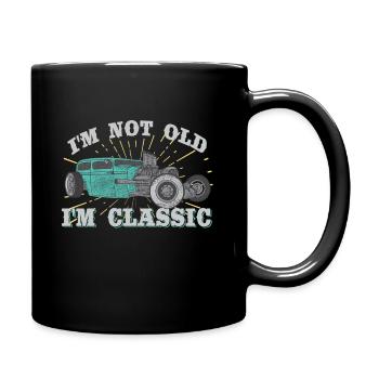 Oldtimer Auto Hotrod Opa Spruch Geschenk - Tasse einfarbig - Schwarz - Rechts