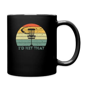 Disk Golf I d Hit That Frisbeegolf Vintage Gift - Tasse einfarbig - Schwarz - Rechts