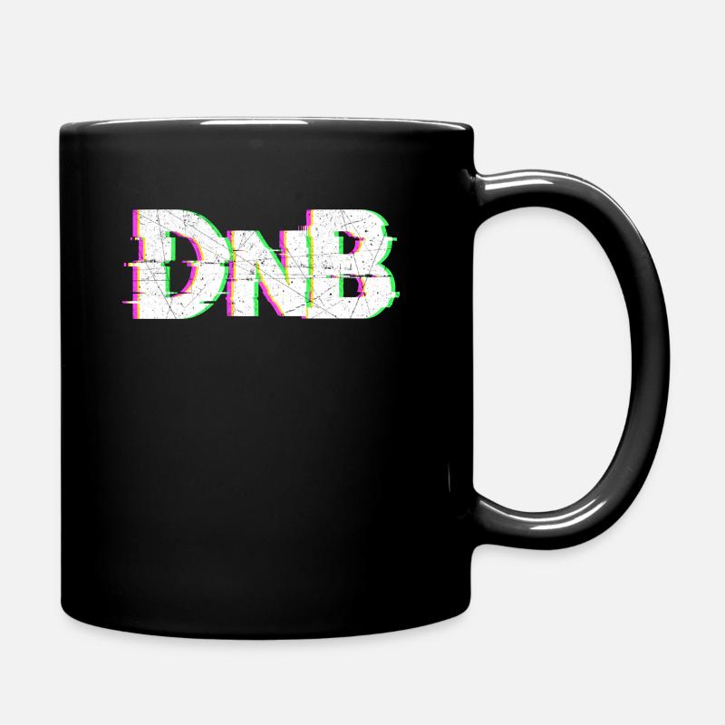 DnB Musik Dubstep Drum n Bass Geschenk - Tasse einfarbig - Schwarz