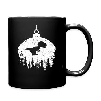 Dinosaurier Dino Christbaumkugel Weihnachtskugel - Tasse einfarbig - Schwarz - Rechts