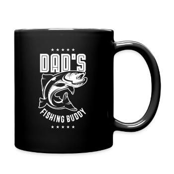 Dad Fishing Buddy - Tasse einfarbig - Schwarz - Rechts