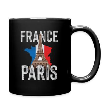 France Paris Eiffel Tower French - Full Colour Mug - black - Right