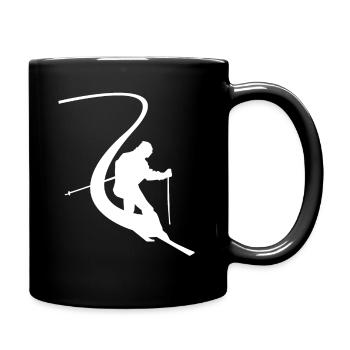 Cadeau idée cadeau t shirt skieur - Mug uni - noir - Droite