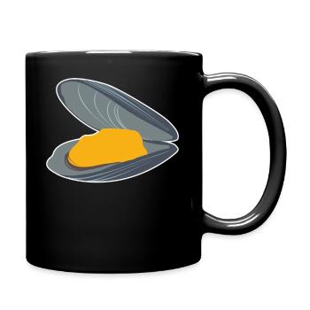 Palourdes moules fruits de mer palourdes manger - Mug uni - noir - Droite