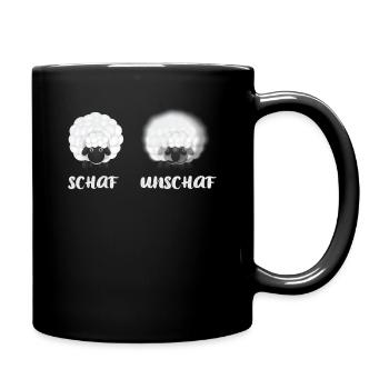 Fotograf Schaf Unschaf Fotografen Geschenk - Tasse einfarbig - Schwarz - Rechts