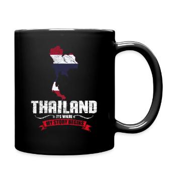 Thaïlande - Mug uni - noir - Droite