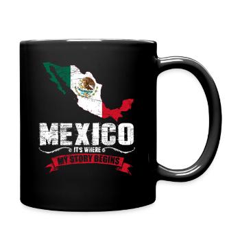 Mexiko - Tasse einfarbig - Schwarz - Rechts