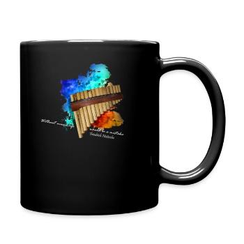 flûte de pan - Mug uni - noir - Droite