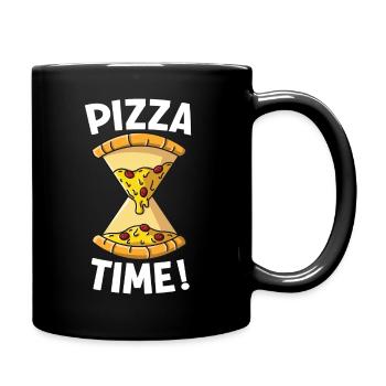 Pizza pizza maker eating pizza funny pizza - Full Colour Mug - black - Right