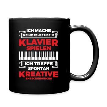 Pianist Piano Klavier - Tasse einfarbig - Schwarz - Rechts
