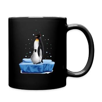 Baby penguin design - Full Colour Mug - black - Right