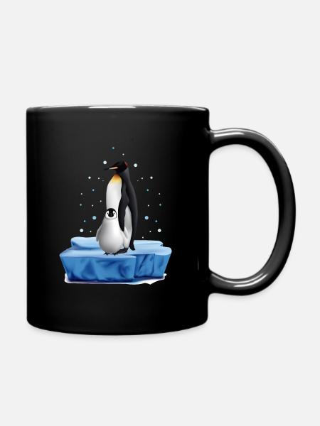 Baby Pinguin Design - Tasse einfarbig - Schwarz