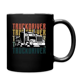 un camion - Mug uni - noir - Droite